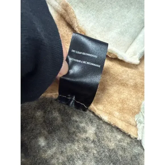 Blank NYC Vest Women’s Large Faux Shearling Colorblock Button Front CozyWoolLook - Picture 6 of 7